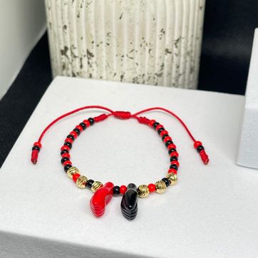 Pulsera azabache balin 4mm italy - imagen 1