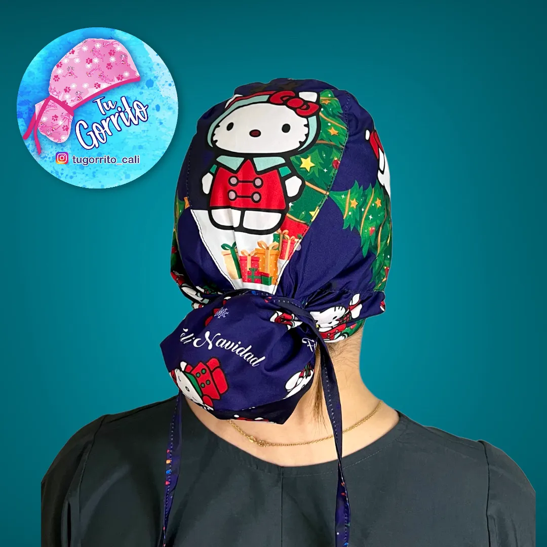 Hello kitty navidad azul oscuro