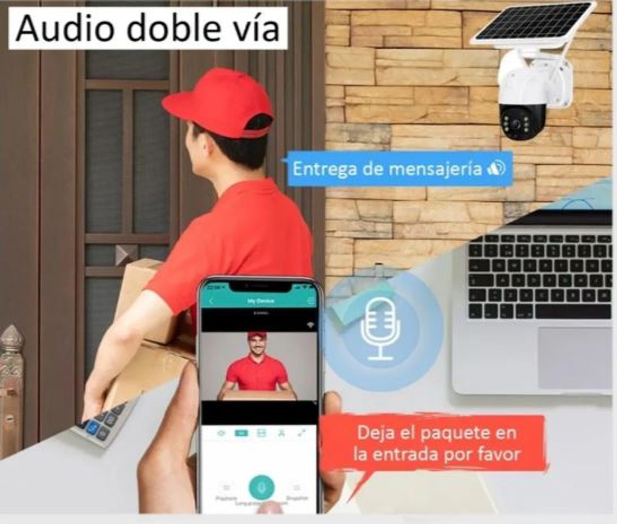 Cámara Seguridad 4G Panel Solar Exterior