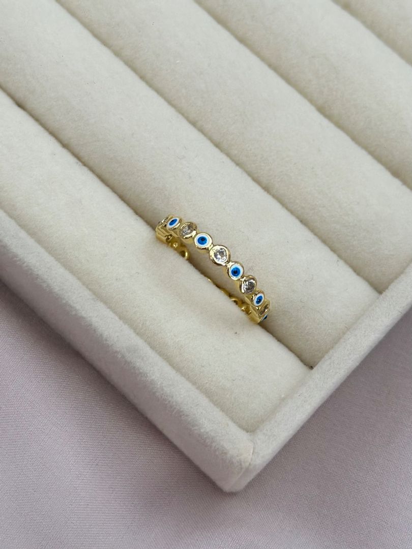 Anillo línea ojo turco 