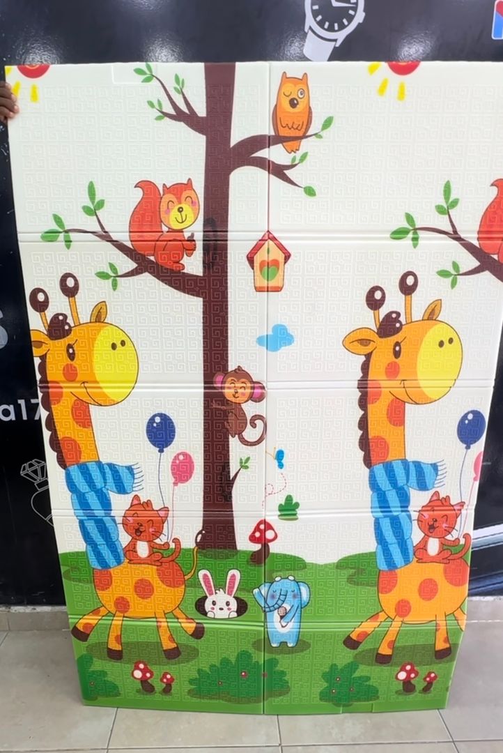 Tapete De Juego Plegable De Gateo Para Bebé Doble Faz