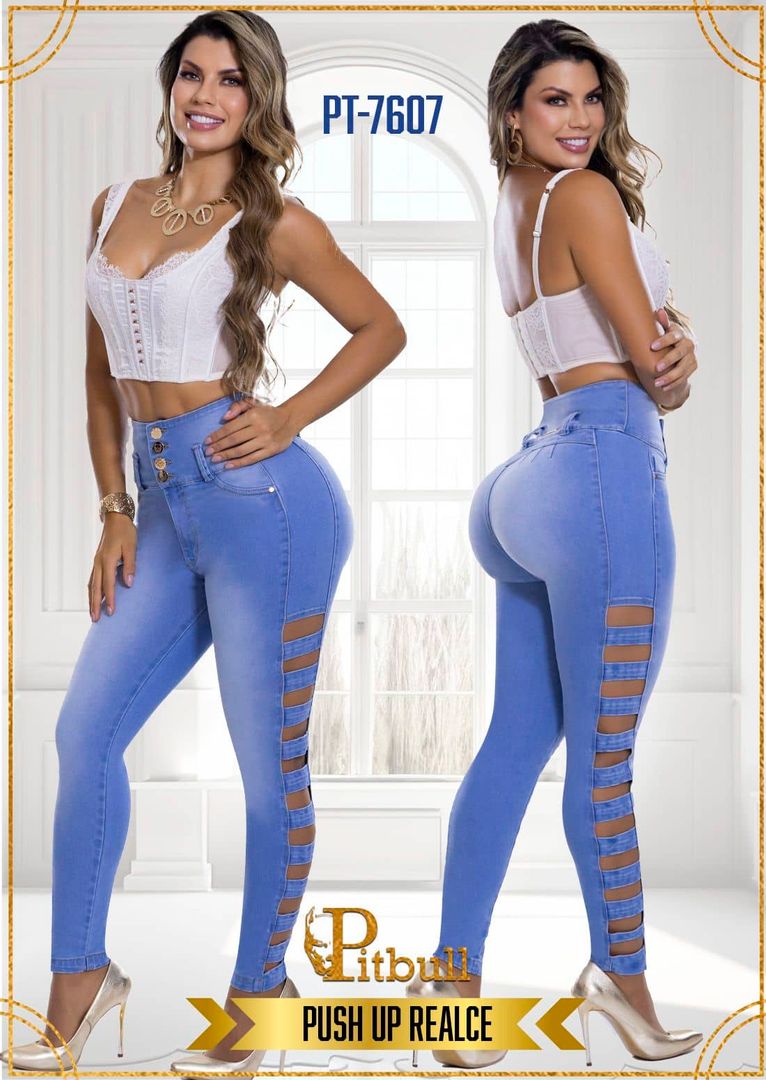 Jean Pitbull de Diseño en Pierna Levantacola - PT7607