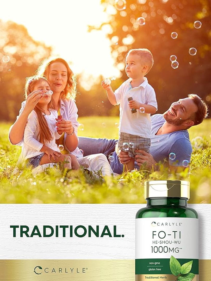 FOTI 1000mg Raíz de He-Shou-Wu 180 CAP CARLYLE