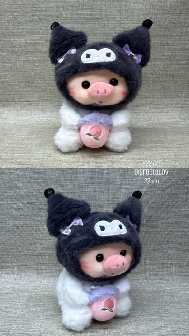 CERDITO DISFRAZ (KUROMI) 22 CM