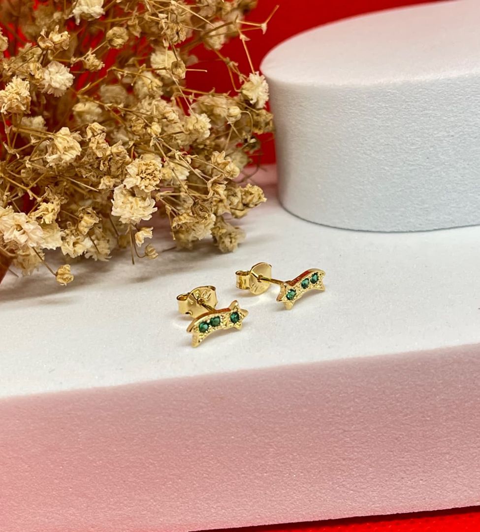 Topos estrella fugaz verde diamantada