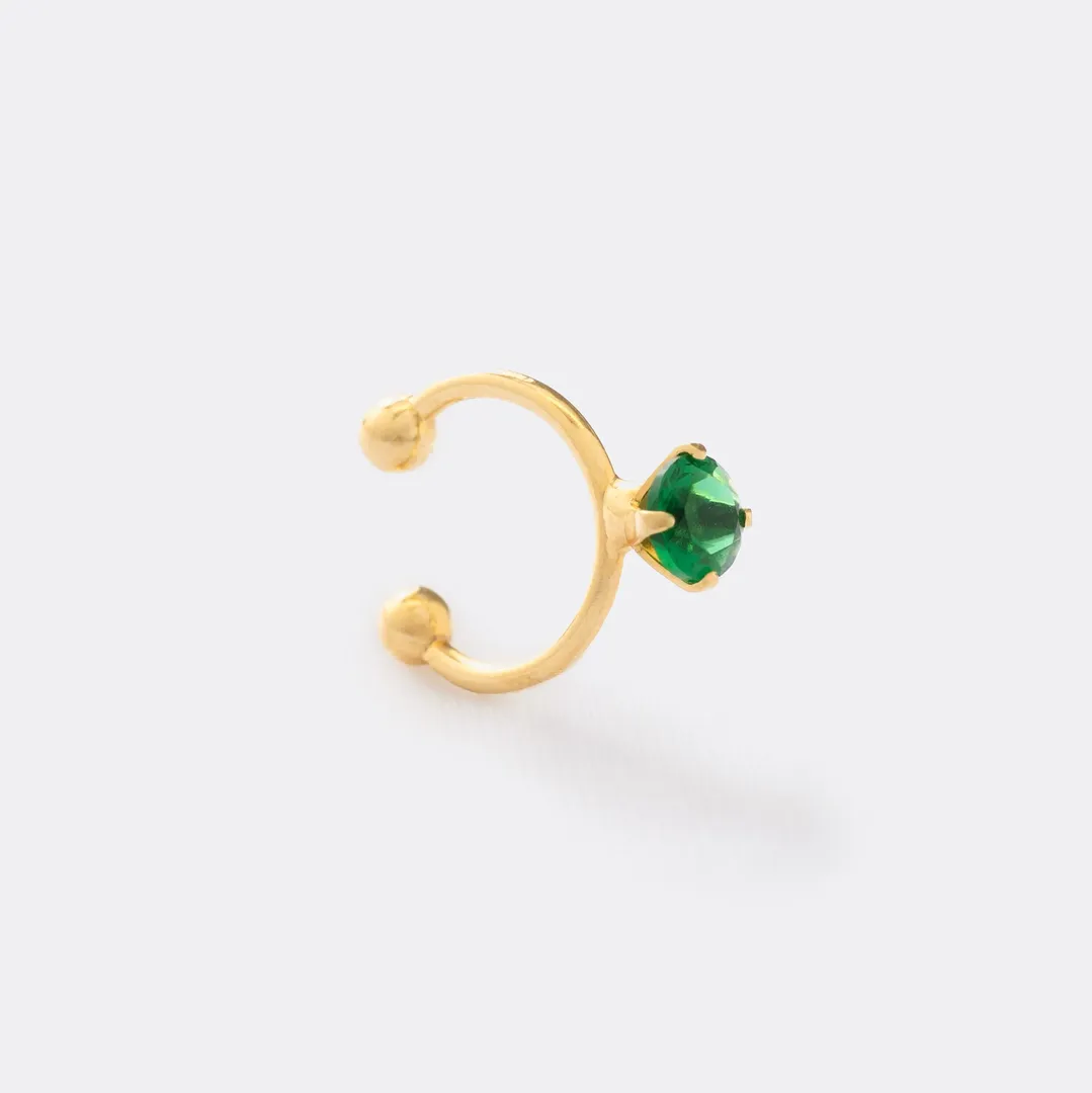 Arete Pearcing fake 1.4cm VERDE