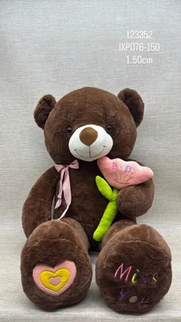 OSO PATAS LARGAS CON TULIPÁN 1.50 CM