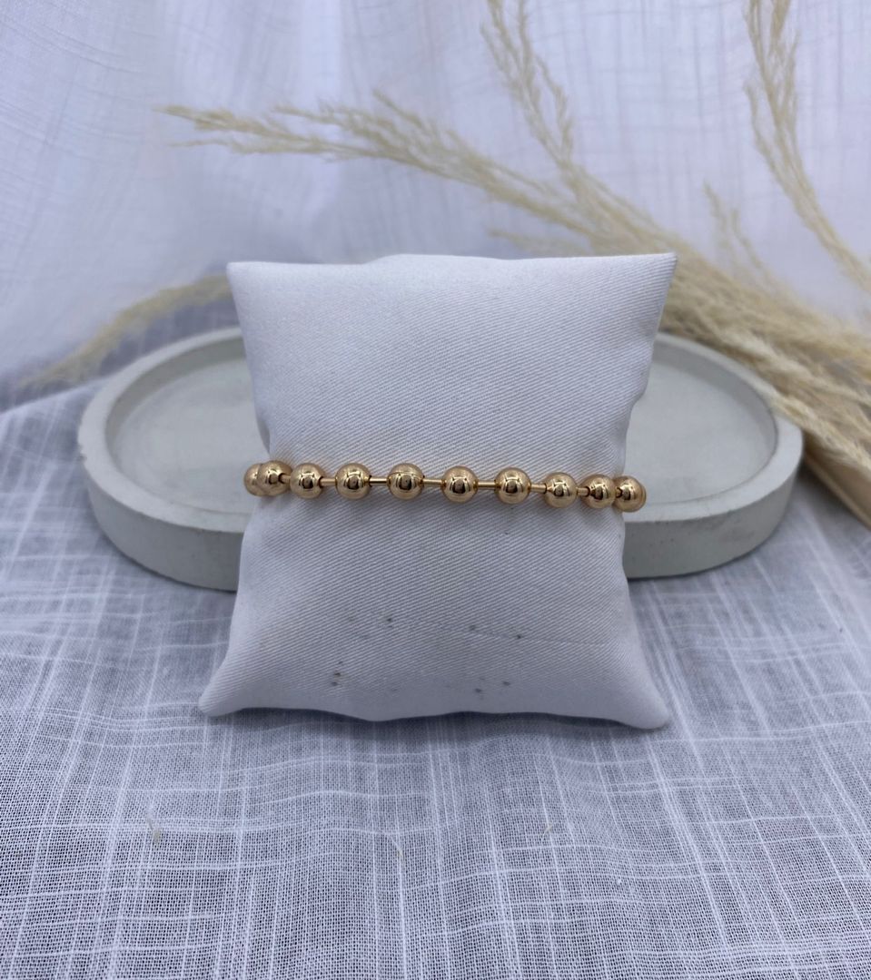Pulsera perla, mediana, oro rosa, covergold 