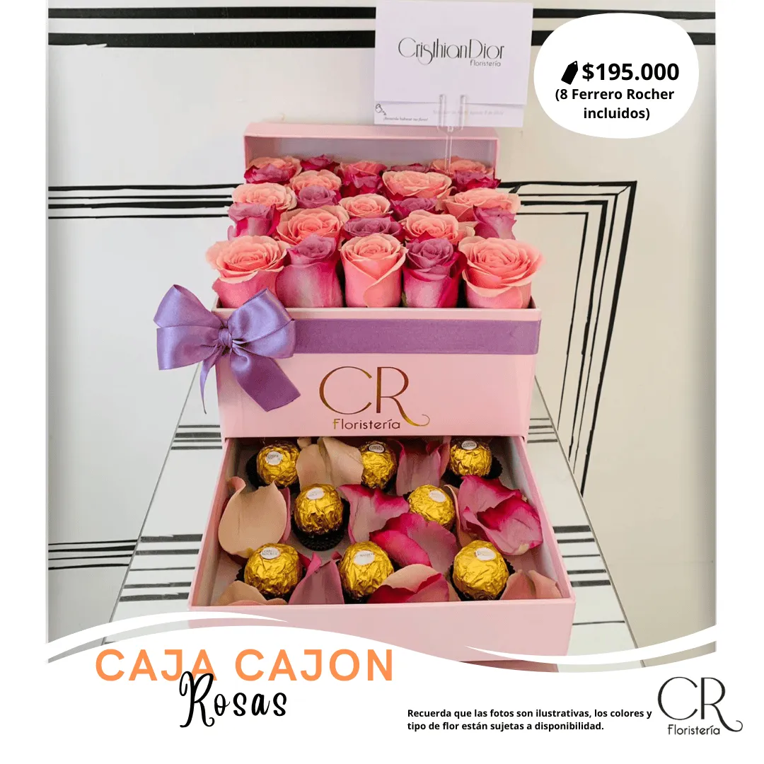 Caja Cajón Deluxe de Rosas