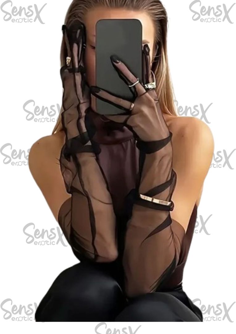 Guantes de Novia de Tul Transparente – Elegancia y Sofisticación