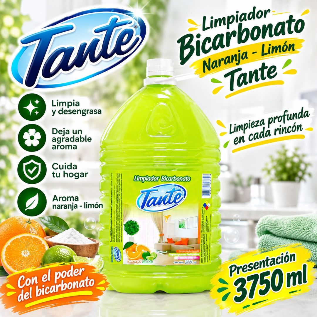 LIMPIADOR BICARBONATO NARANJA LIMÓN TANTE X 3.750 ML