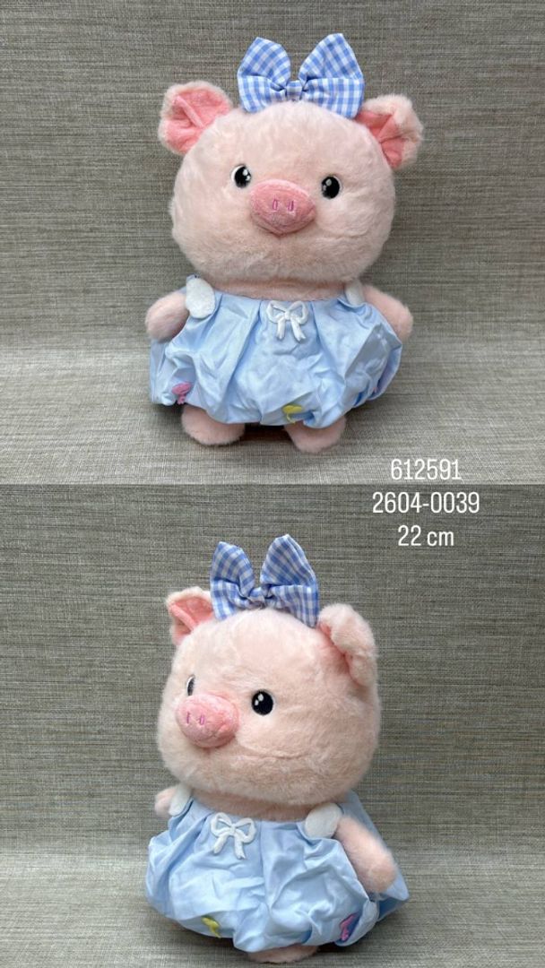 CERDITA CON VESTIDO AZUL 22 CM