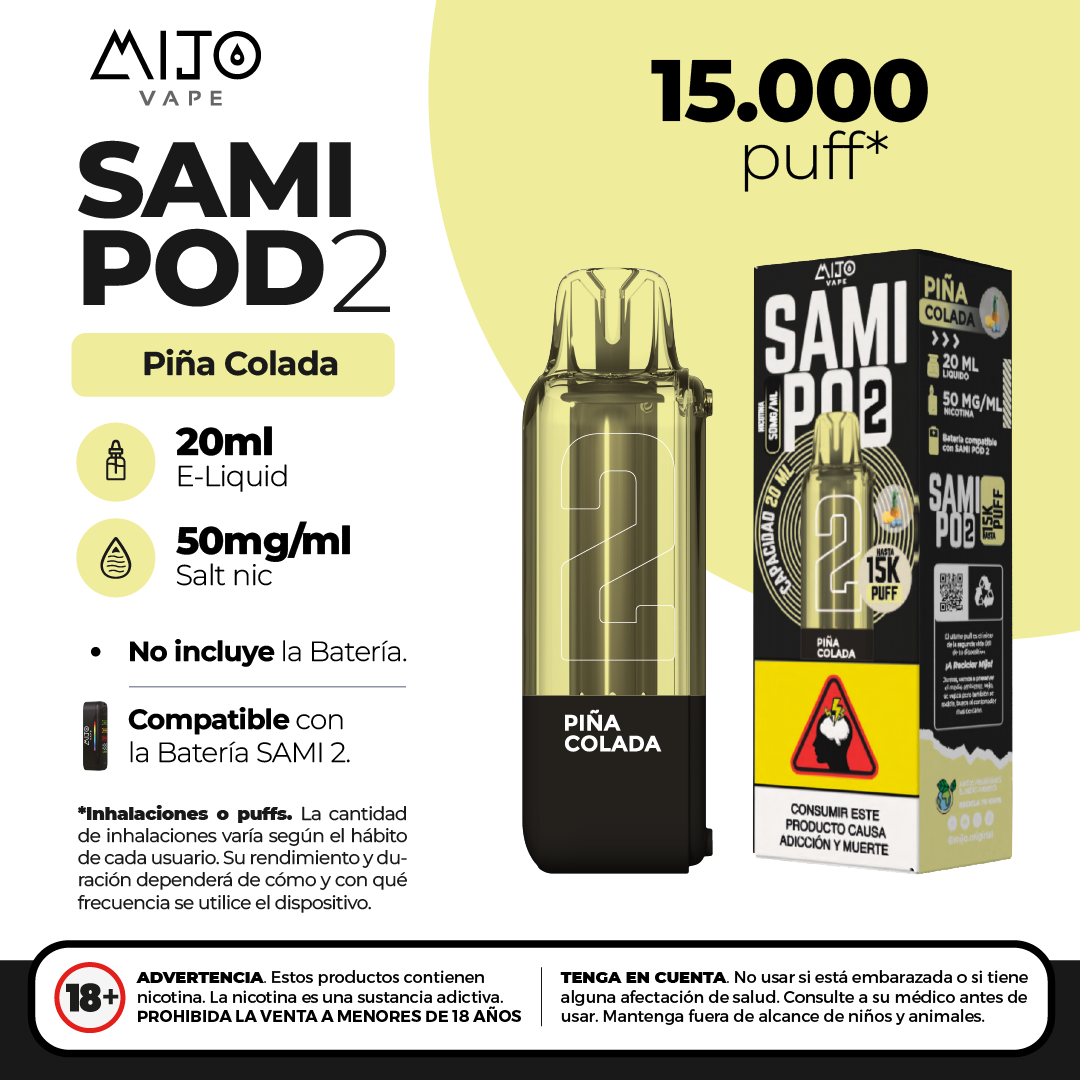 Mijo Sami Pod Piña Colada 15.000 Puffs