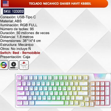 Imagen del producto TECLADO MECANICO GAMER HAVIT 