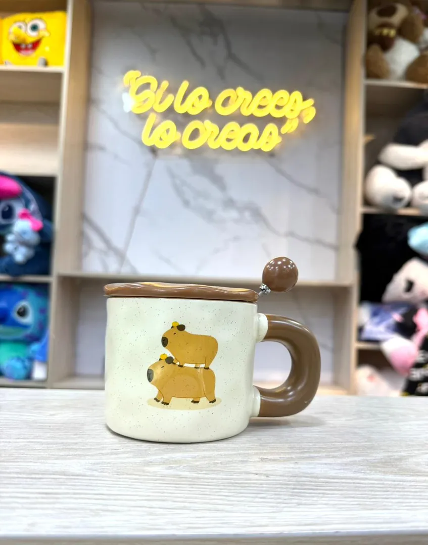 MUG CAPY TAPA CERÁMICA