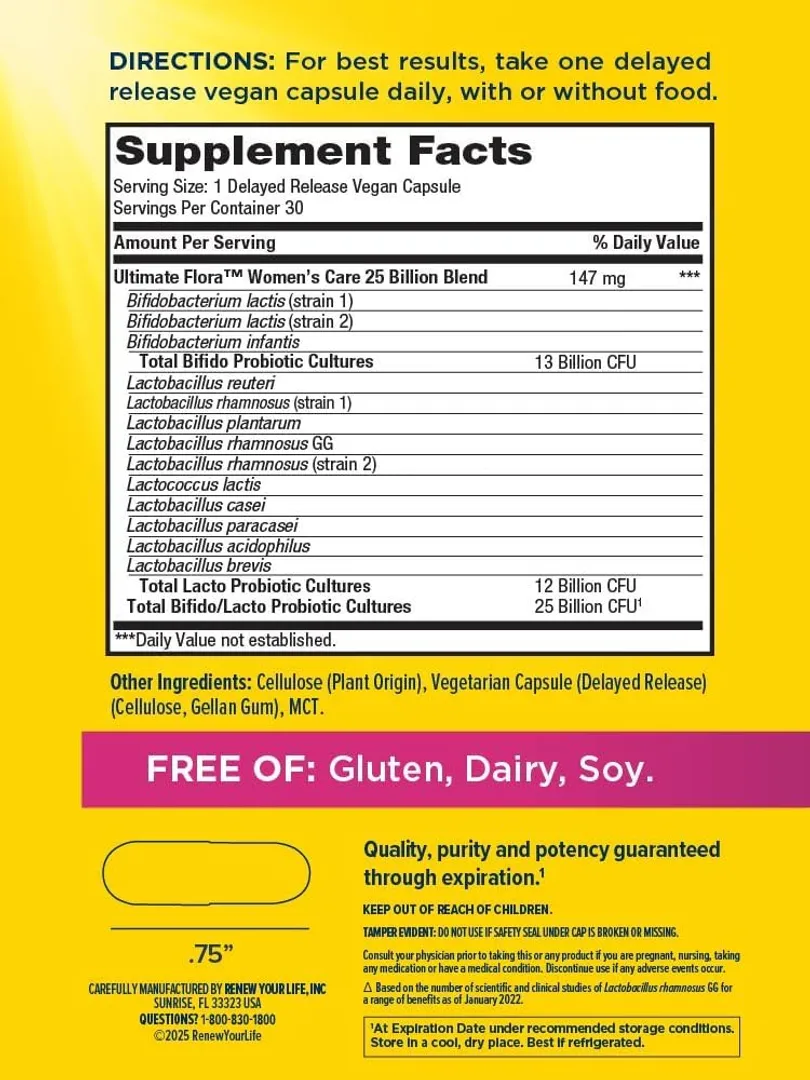 RENEWLIFE Probioticos Mujer