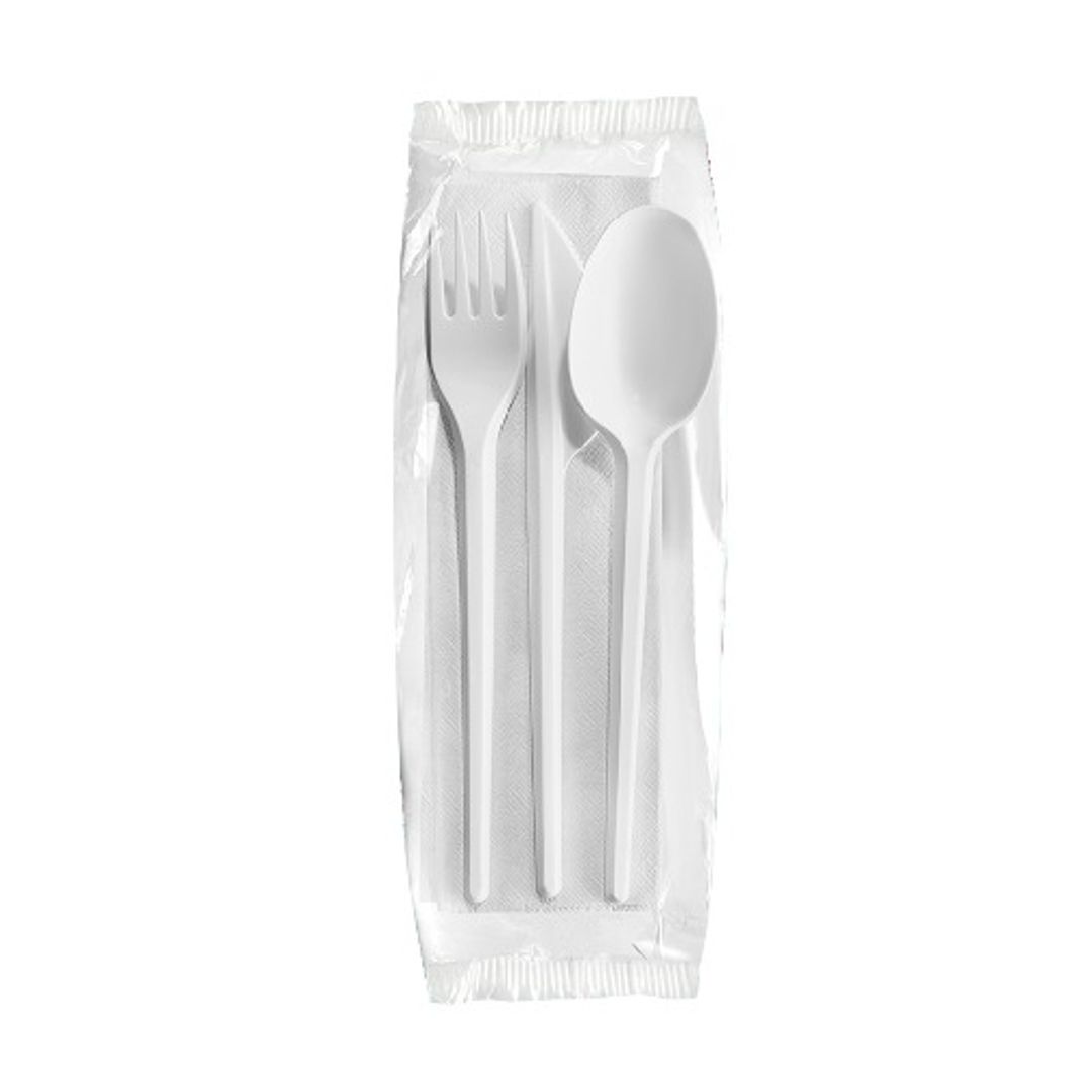 SET CUCHARA, CUCHILLO, TENEDOR Y SERVILLETA