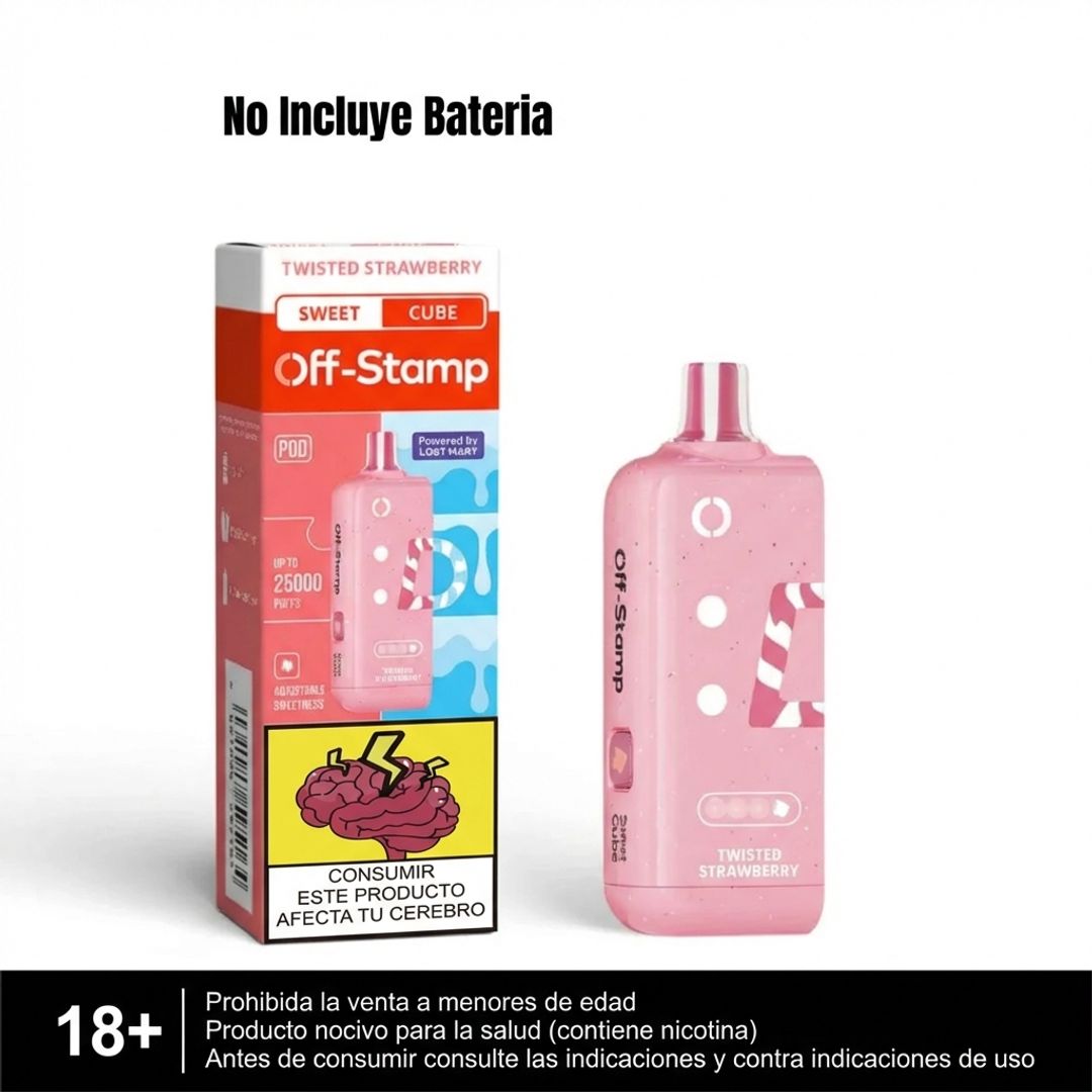 Pod Off Stamp Twisted Strawberry 35.000 Puffs - Dulce