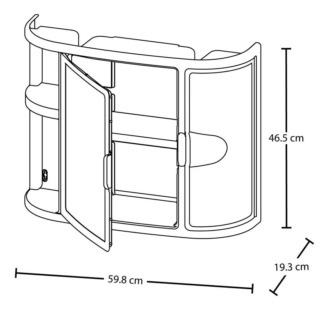 Gabinete Para Baño Con Espejo Wengue Rimax 