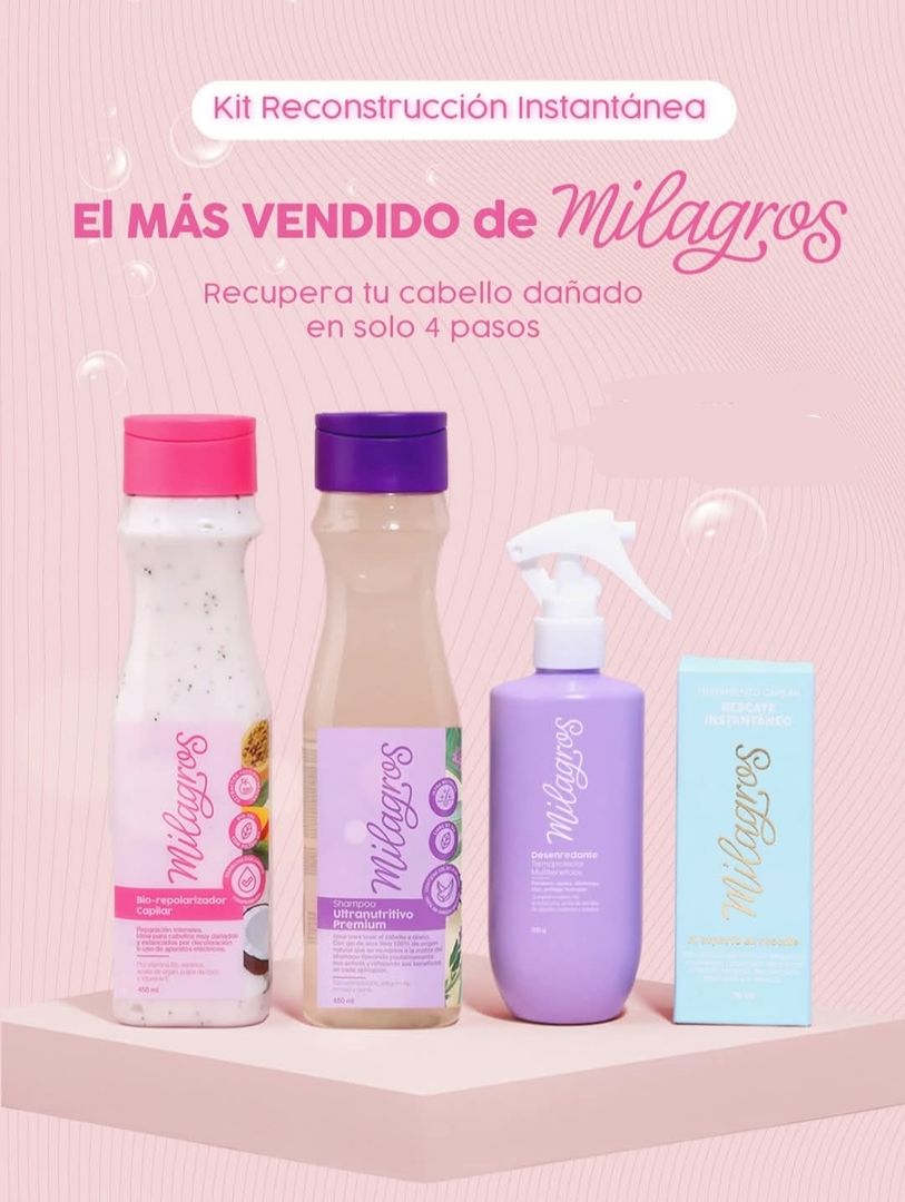  Kit Reconstrucción Instantanea SOS reparacion capilar milagros 