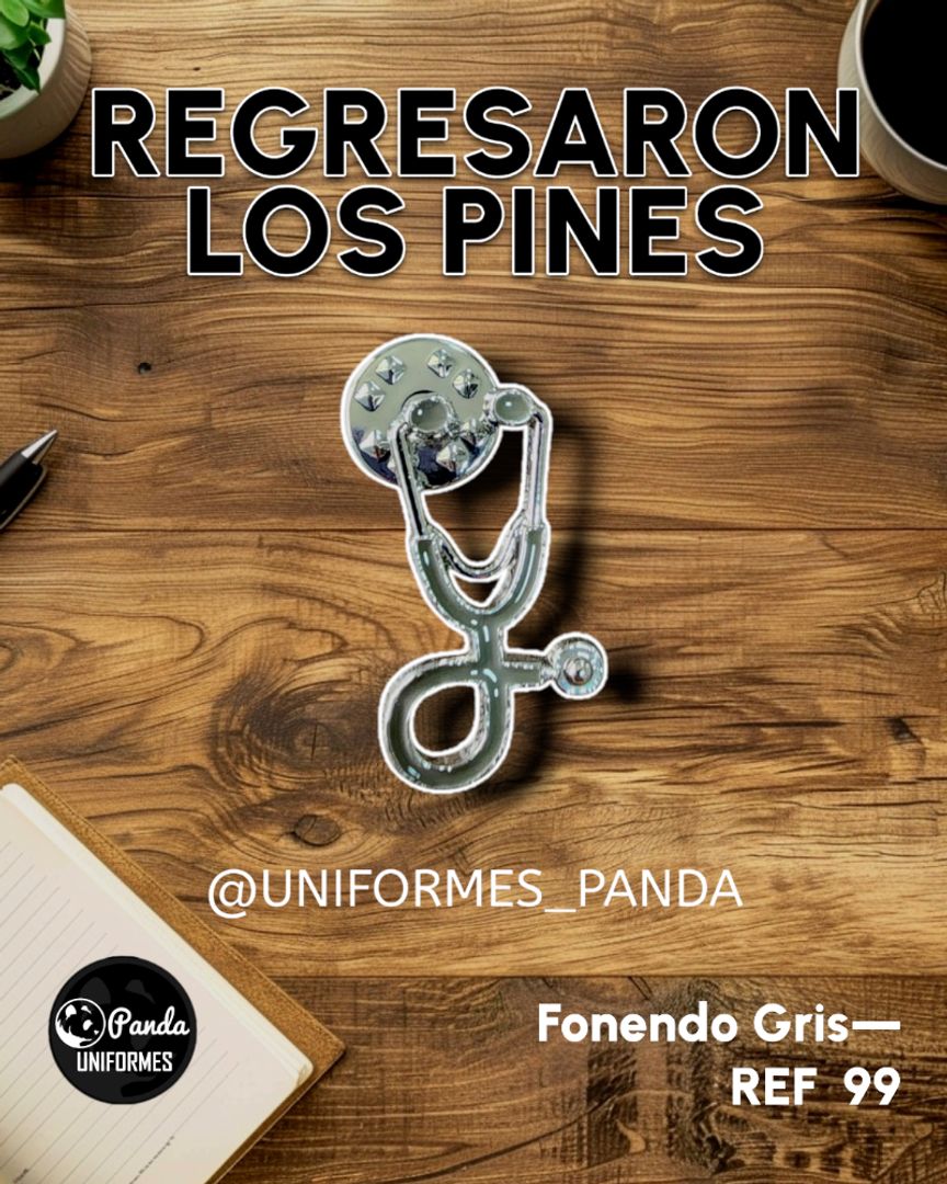  PIN FONENDO GRIS