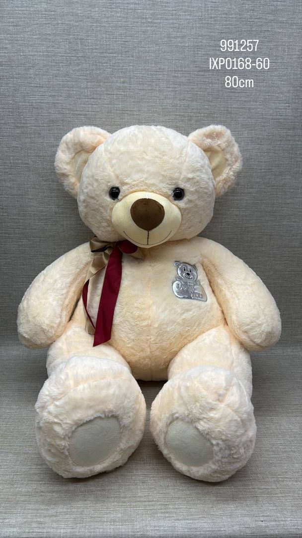 OSO CON BORDADO Y MOÑO 60 CM