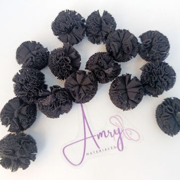 Imagen del producto 12 Negro Pompom 2.5cm