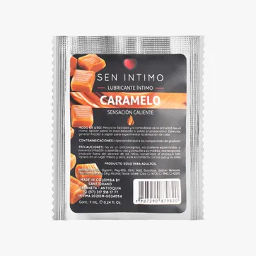 Lubricante caliente en sachet de Caramelo.  - imagen 1