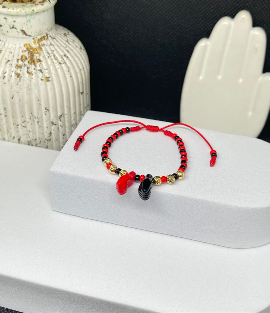 Pulsera azabache balin 4mm italy