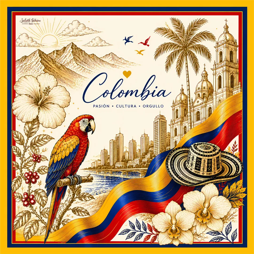 PAÑOLETA PREMIUM 70cmx70cm COLOMBIA DISEÑO 2