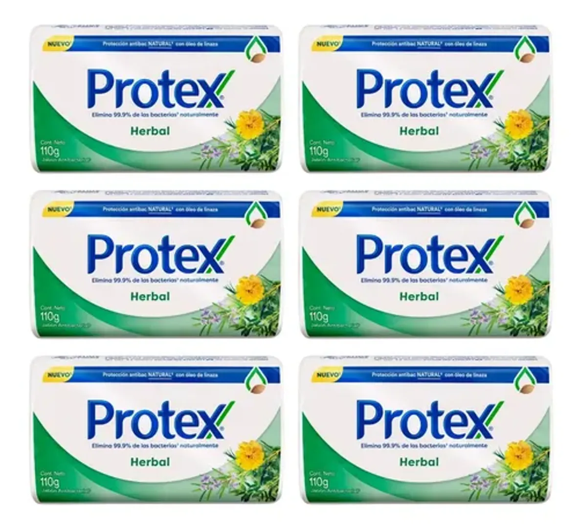 JABON PROTEX HERBAL X 110 GR PAQ X 6 UND