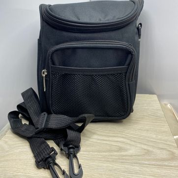 Imagen del producto Lonchera negra y gris con rosado 