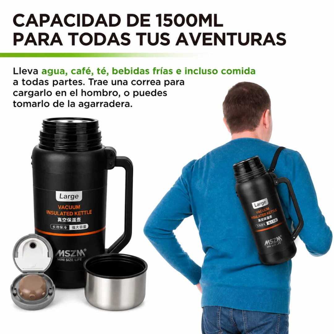 TERMO DE ACERO INOXIDABLE VACUUM POT TERMICO 1500ML
