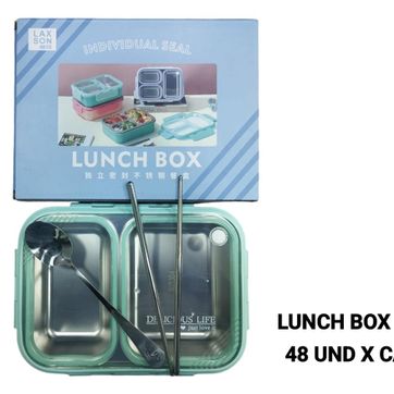 Imagen del producto LONCHERA DOS PUESTOS CON CUBIERTOS