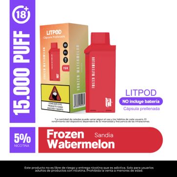 Imagen del producto Pod Lit Frozen Watermelon 15.000 Puffs Recarga