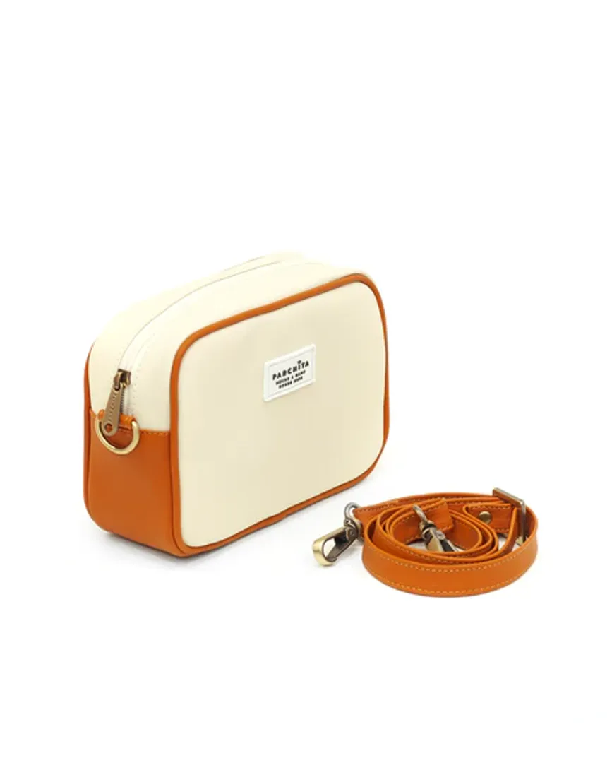 BANDOLERA MIKA BEIGE x DURAZNO