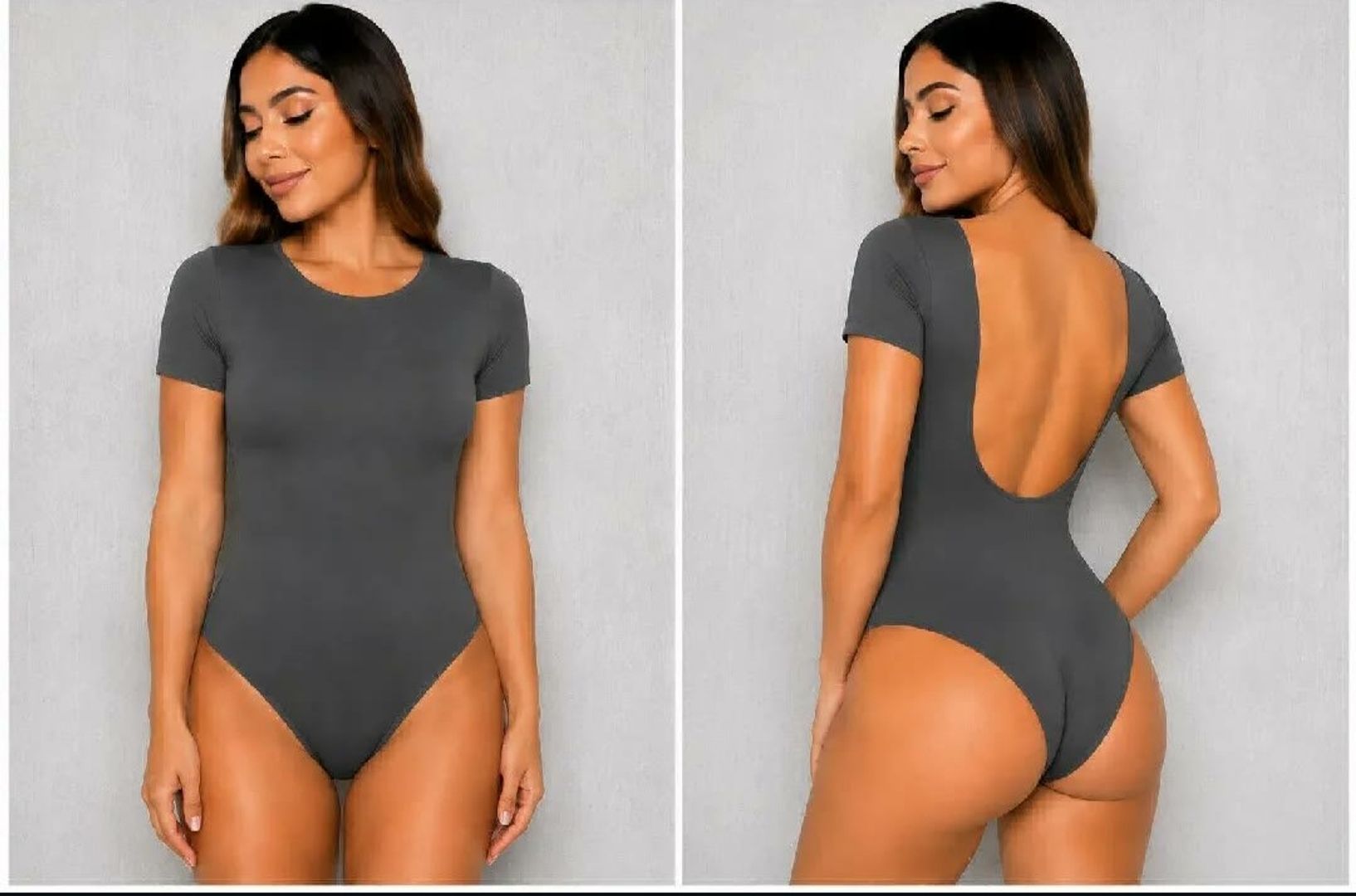 Body sexy manga corta 