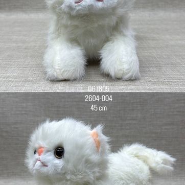 Imagen del producto GATO ACOSTADO DE 14X20 CM  COLOR BLANCO 