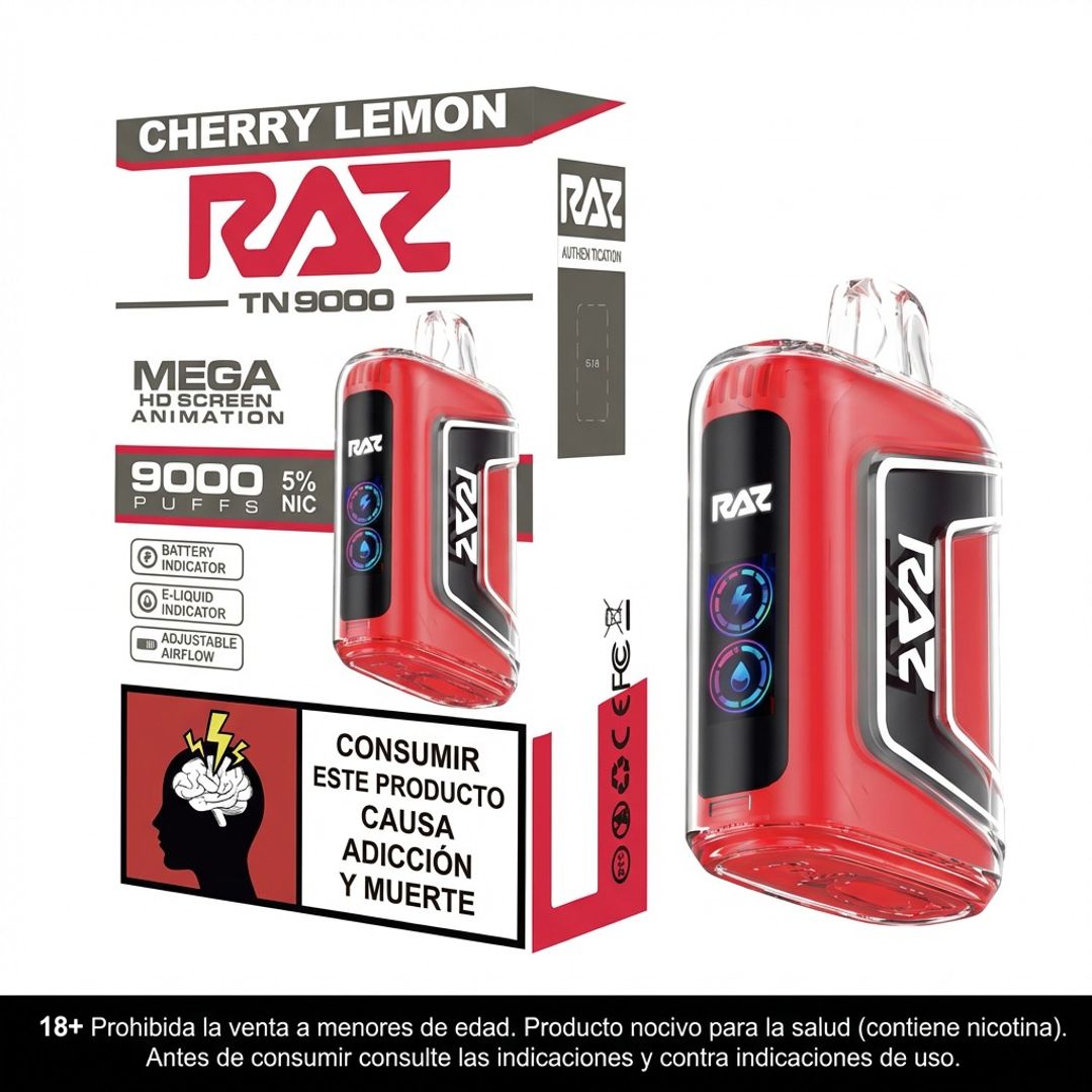 Raz Tn Cherry Lemon 9.000 Puffs