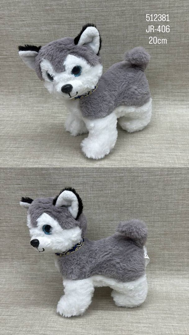 PERRO HUSKY CON COLLAR 20 CM