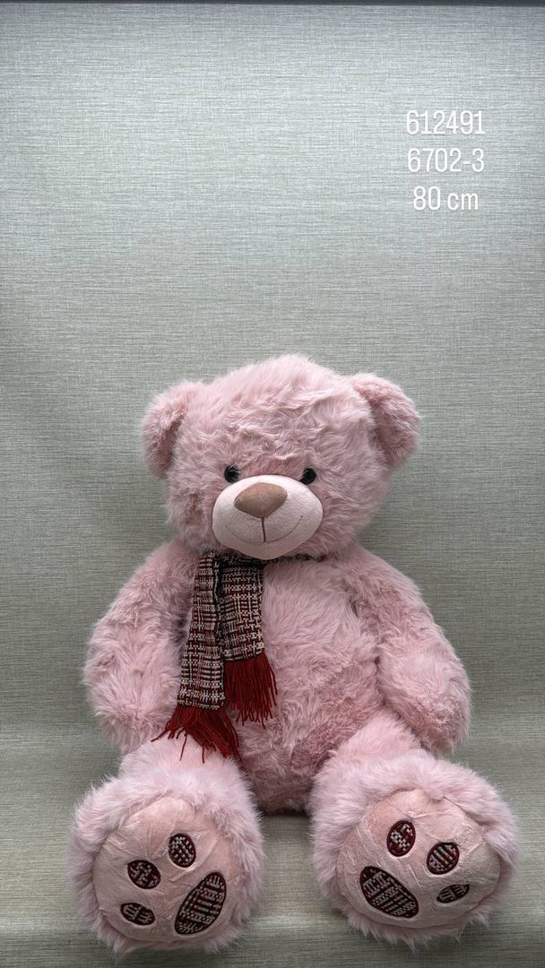 OSO PELUDITO CON BUFANDA 80 CM