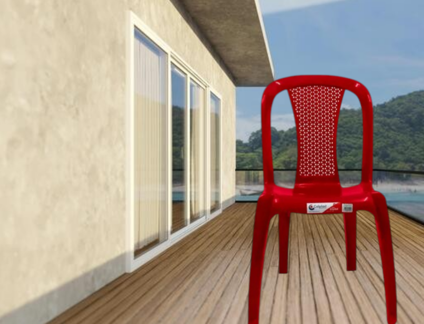 SILLA CRYTAL S/B ROJO-CLP 