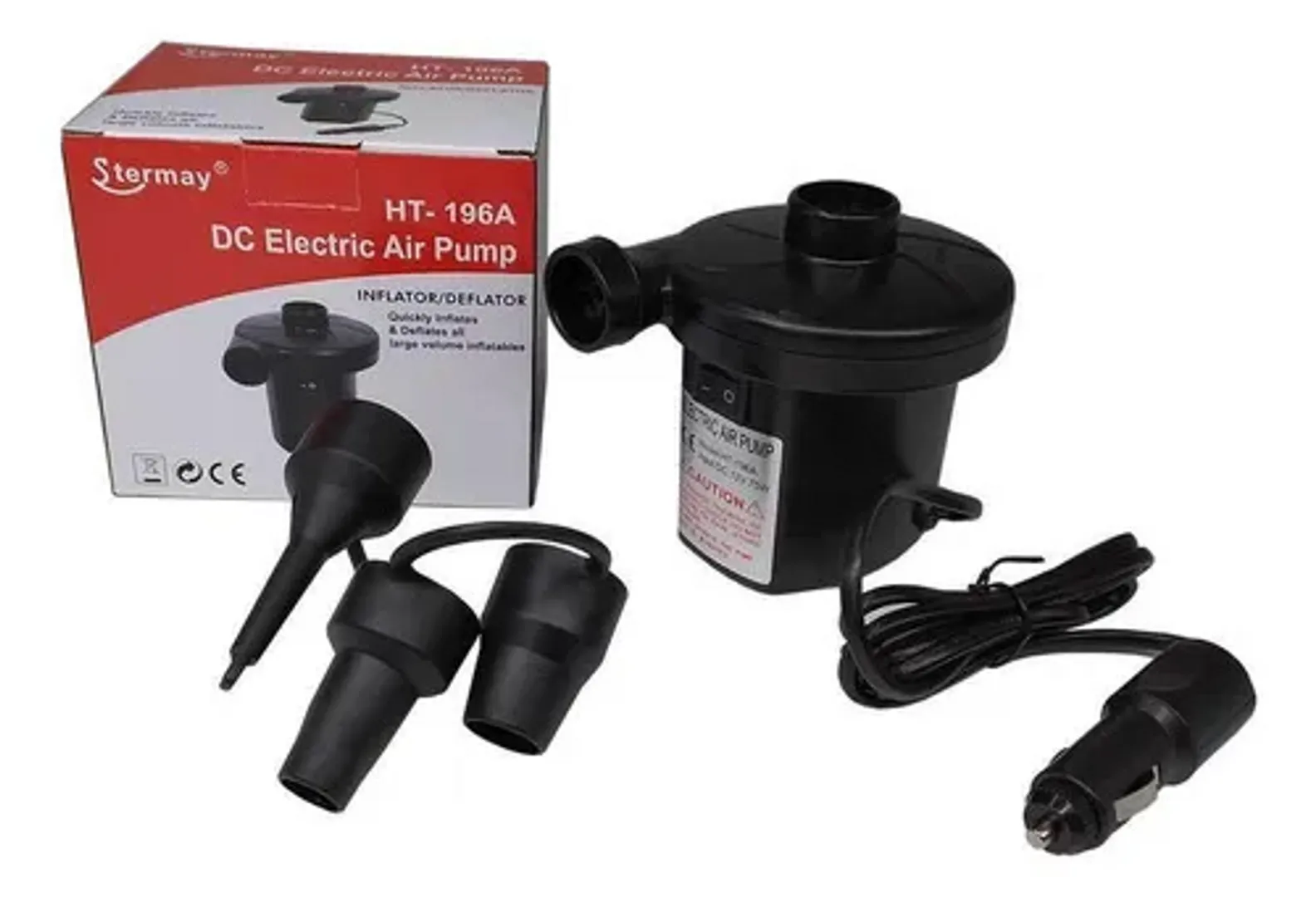 BOMBA DE AIRE INFLADOR ELECTRICO PORTATIL  