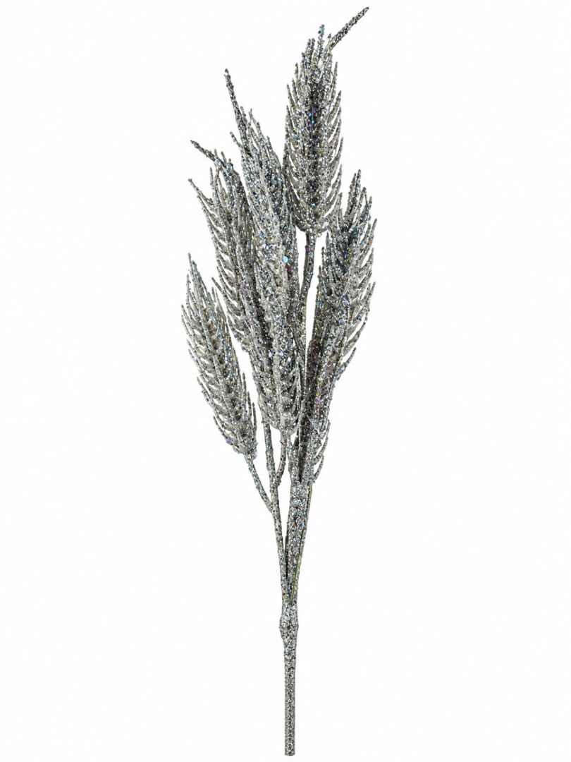 ESPIGA TRIGO PLATA ESCARCHADA