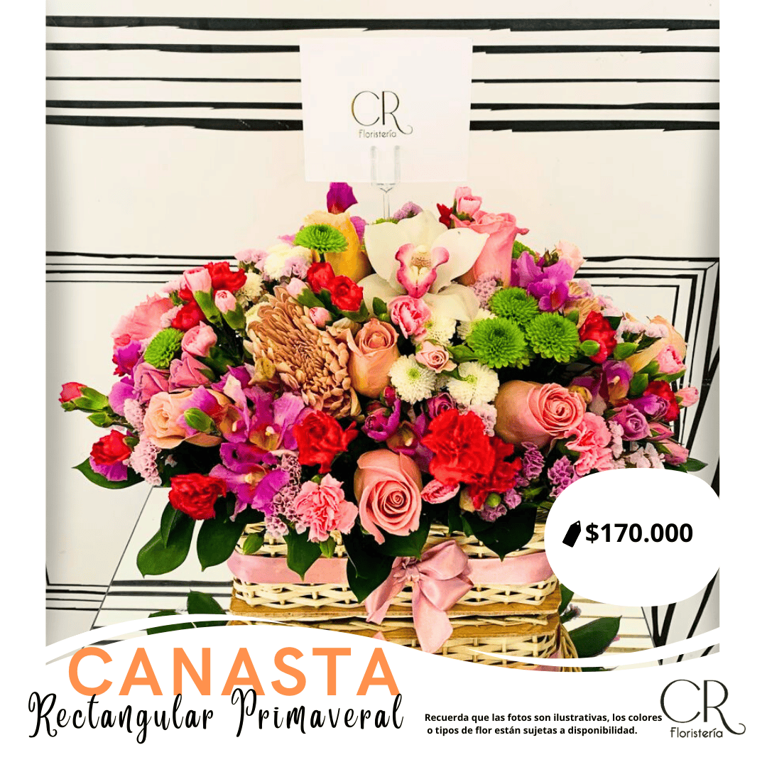 Canasta Rectangular Primaveral