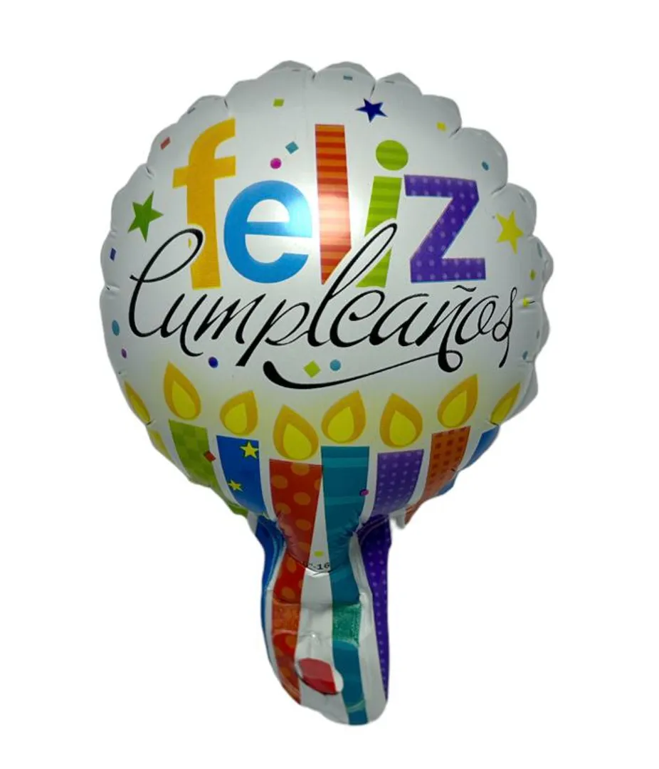 GLOBO FOIL 5' FELIZ CUMPLEAÑOS PAQUETE X 50 UNIDADES SURTIDO
