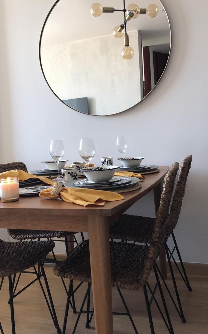 Silla de comedor tejido natural