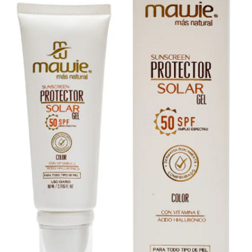 Imagen del producto Mawie Sunscreen Protector solar Gel 50 SPF Con Color 
