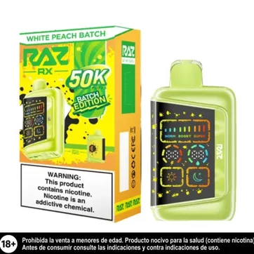 Imagen del producto Raz White Peach Batch 50.000 Puffs