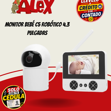 Imagen del producto MONITOR BEBÉ C5 ROBÓTICO 4.3 PULGADAS